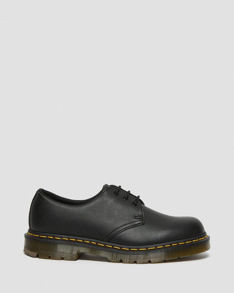 Zapatos Oxford Dr Martens 1461 Slip Resistant Cuero Mujer Negros | MX 426EBC